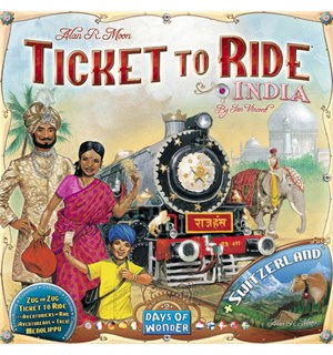 Ticket to Ride Map Coll 2 India/Switzerl Utvidelse - Map Collection 2 